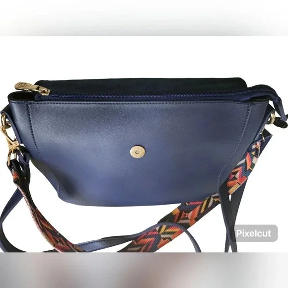 B. lush  by Passion Vegan Leather Shoulder Bag with Double Strap/ Lanyard - Picture 11 of 14